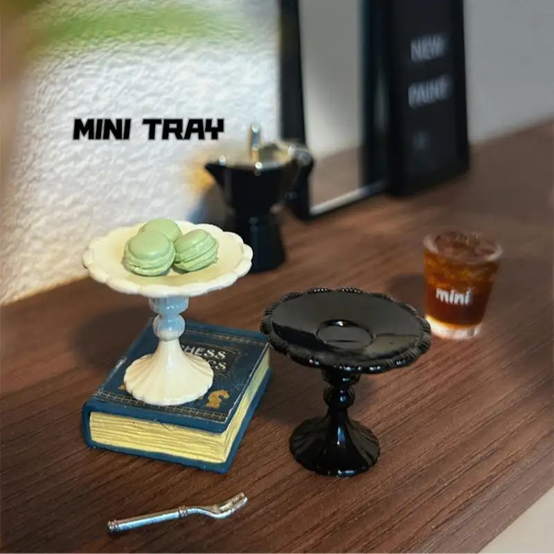 Mini Cake Stand Retro Candlestick Tray Ornament 1/12 Dollhouse Decor Display Rack Model Dollhouse DIY Scene  Props