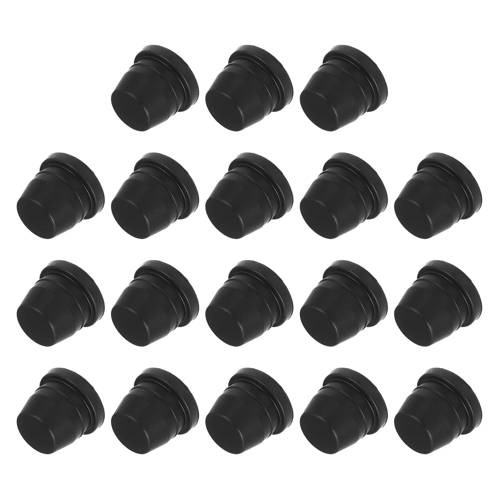 18 PCS Brake Pump Rubber Cap Fluid Auto Grease Fitting Covers down Black Screws