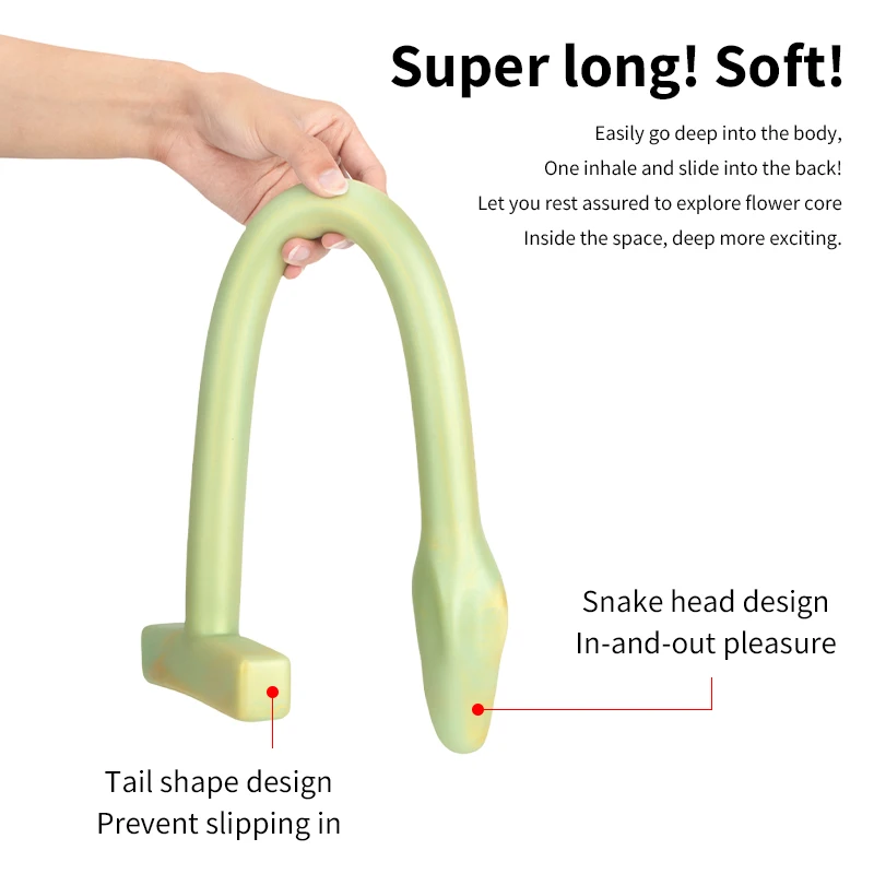 Super Long Butt Plug Dildo Silicone Adult Butt Plug  Anal Training Kit Flexible Snake Anal Trainer Sex Toys for Women