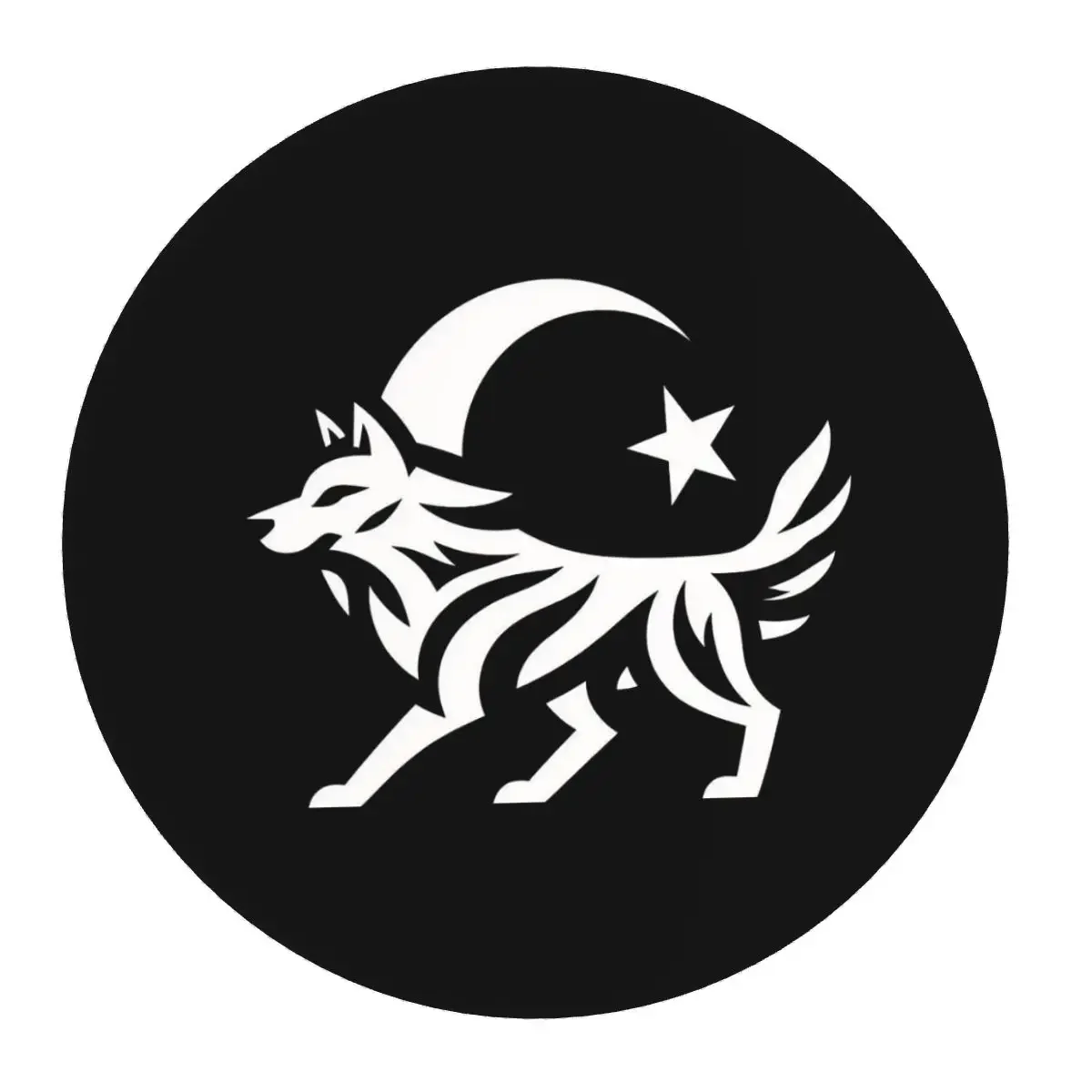 Bozkurt Song Logo Rundes Mauspad, Computer-Tastatur-Mauspad, Gaming-Laptop-Schreibtischunterlage, Büro-Tischmatten