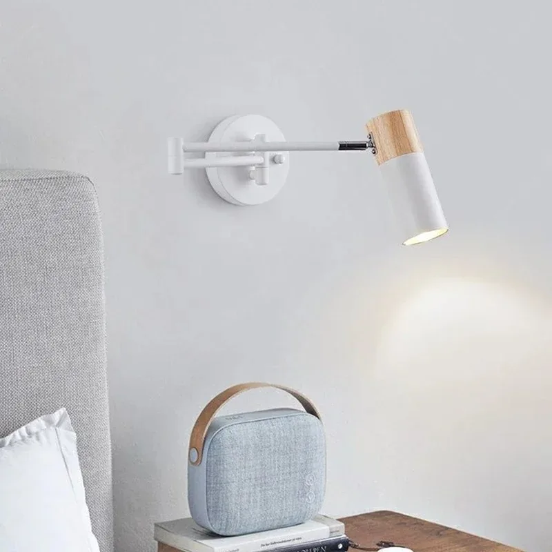Modern Living Room Rocking Arm Wall Lamp Bedlamps for Bedroom Hotel Creative Telescopic Foldable Reading Wall Lamps