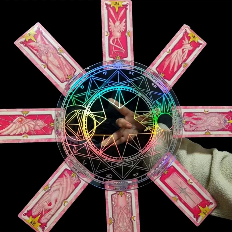 New Anime card Captor Kinomoto Sakura Magic Circle Turntable Tarot Clow Cosplay Toy Prop Accessories