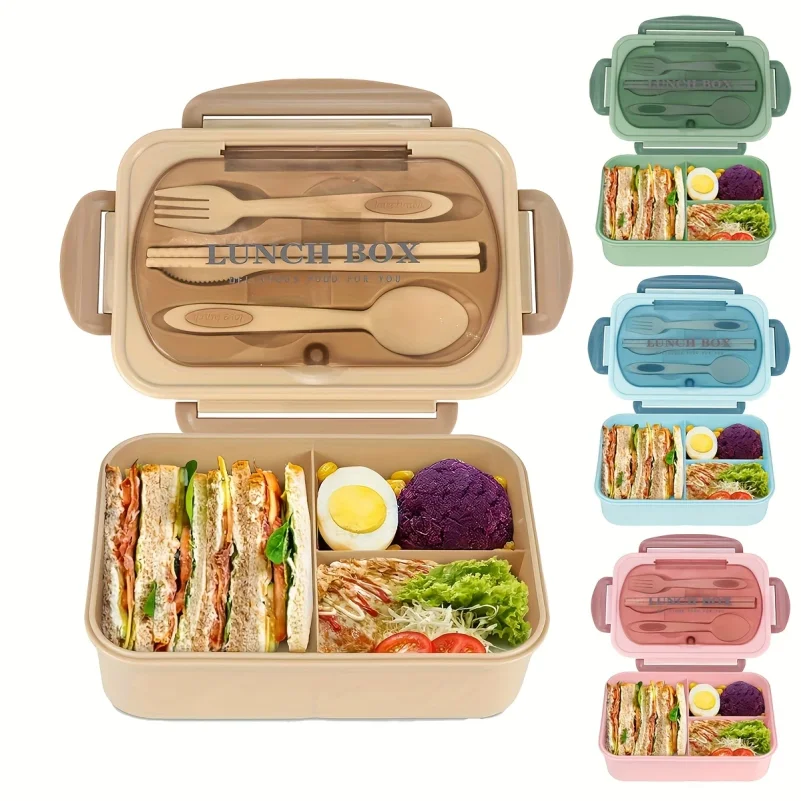 Insulated Lunch Box, Bento Box for Students, Portable Sealed Compartment Lunch Container for Microwave,Back to School