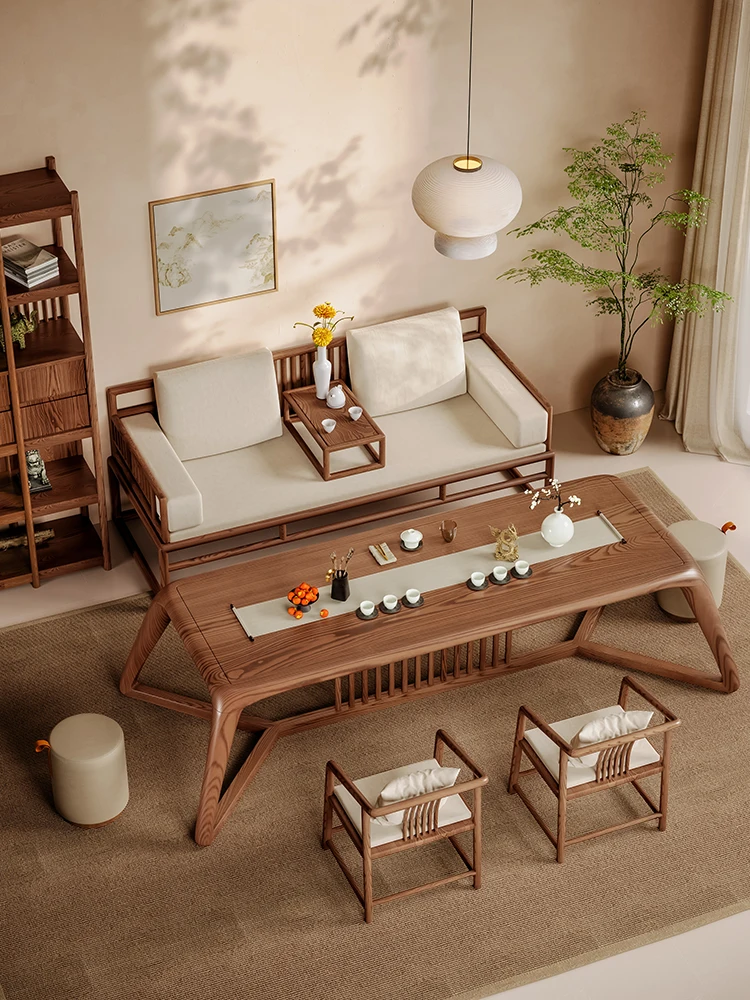 

Новая китайская кровать Arhat, 3-метровый диван-кровать из массива дерева, диван-наложница для гостиной, дома, дзен, элитная династия Сун