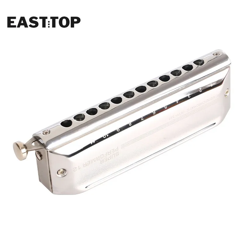 EASTTOP ETP-12 Chromatic Harmonica 12 Hole 48 Tone Key of C Professional Chromatic Mouth Organ Harmonica For Adults Students