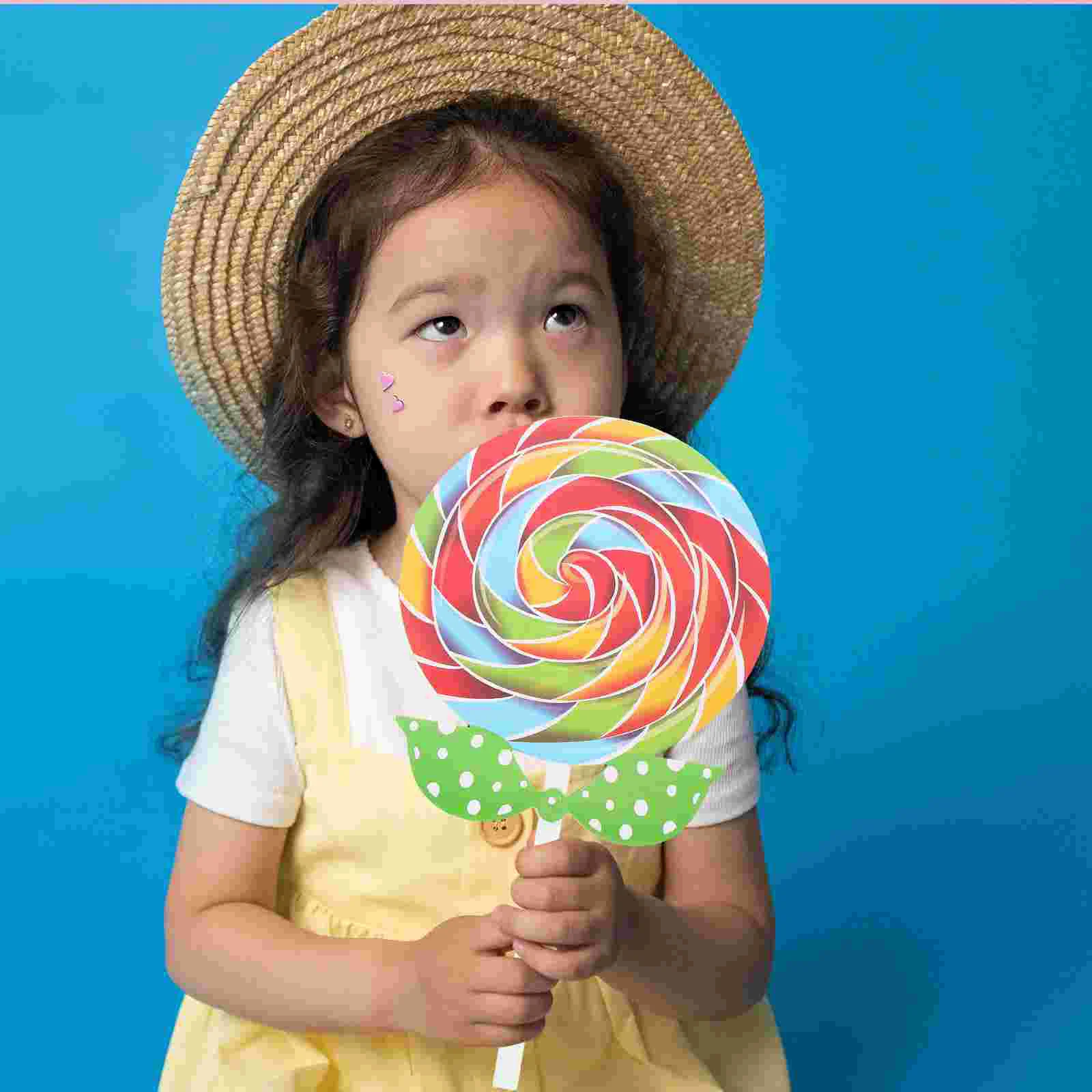 2 Pcs Lollipop Photo Simulation Food Decor Party Candy Decoration Decorative Fake