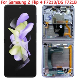 Z Flip 4 Inner Screen F721B F721U LCD Display For Samsung Z Flip 4 Inner Screen LCD Display With Frame Parts