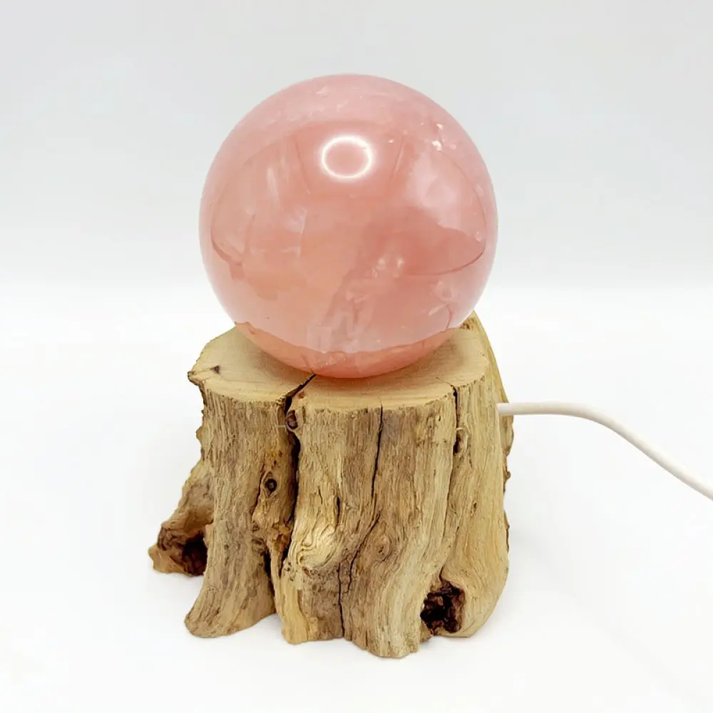 LED Wooden Light Base For Sphere Display Stand Natural Root Craft Ornament USB Powered Decorative Night Lamp Home Interior