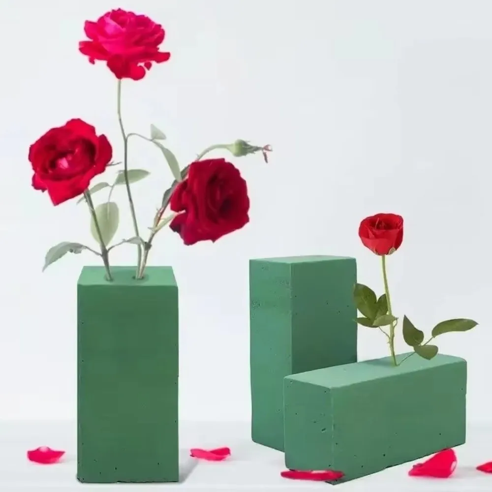 Green Flower Arrangement Foam Absorbent Rectangle Shape DIY Flower Holder Drying Wet Function Floral Foam Blocks