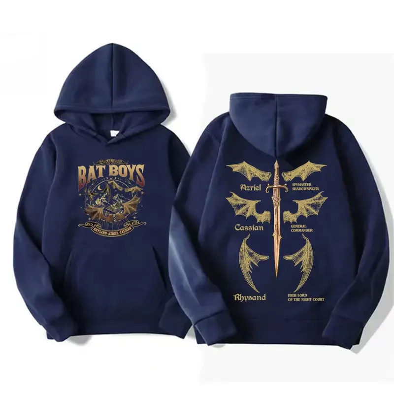 Limited The Bat Boys Wings Hoodies Acotar Bookish A Court Pullovers Hoodie Men Harajuku Oversized Sweatshirts Streetwear Y2k