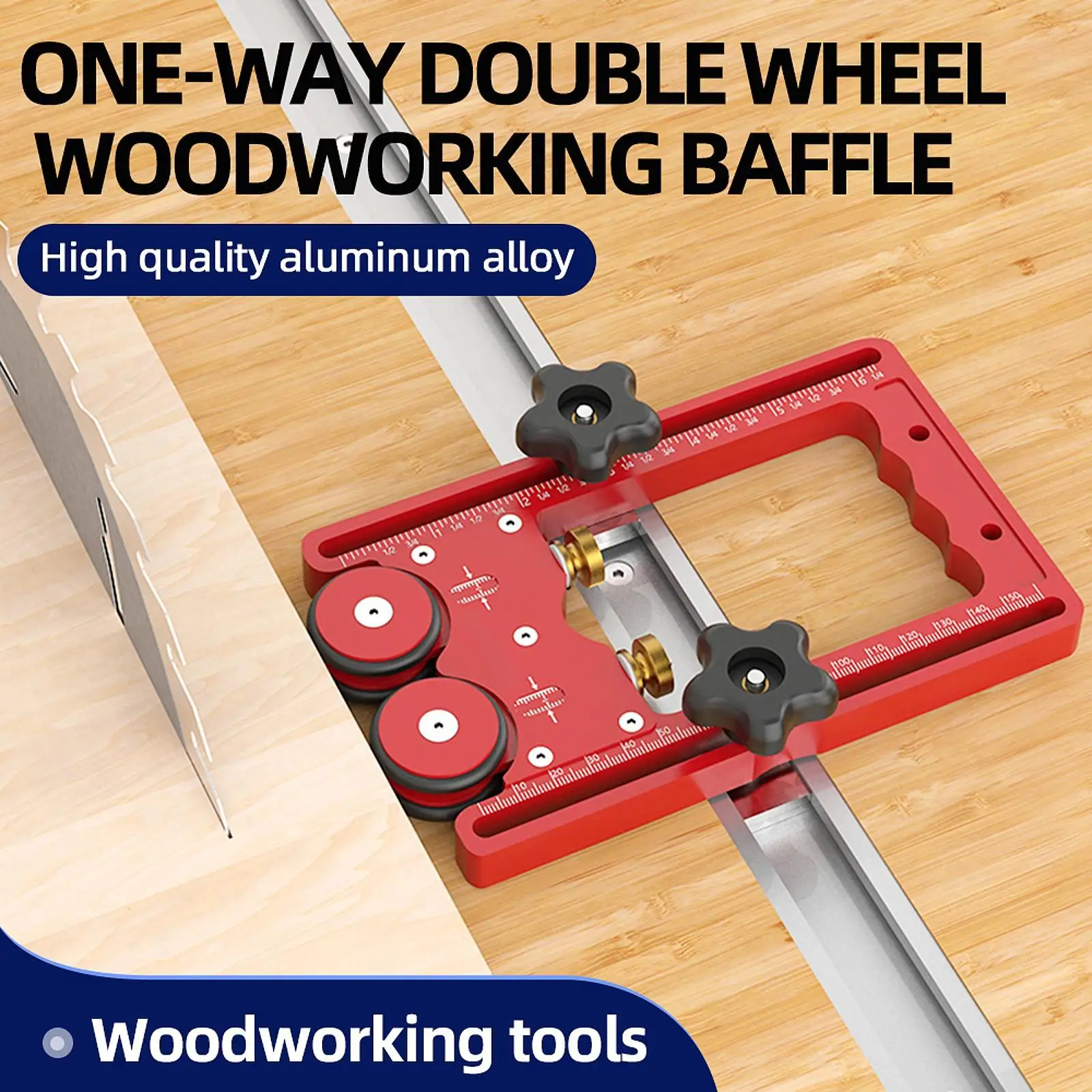 

Double Wheel Bearing Stock Roller Single Way Sturdy Stock Guides for Table Saw for Router Table Woodworking Band Saw Accessories