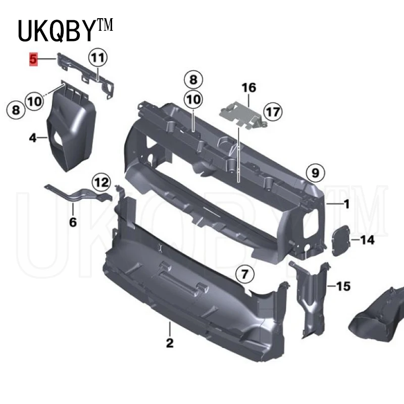 Left side of the upper part of the bracket auxiliary water tank 1 3system F20 F30 F21 F31 51647266167 51647266168