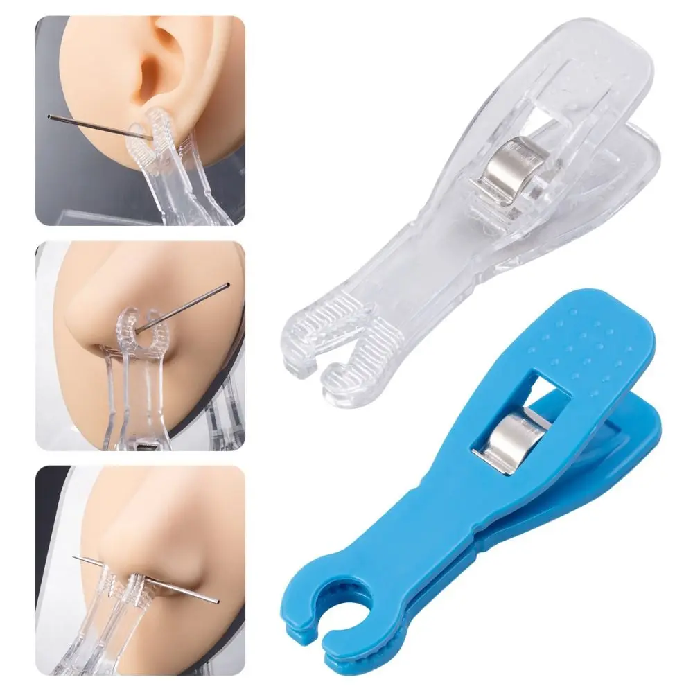 Body Piercing Needle Tweezers Disposable Professional Tool Close Ring Needle Pipe Acrylic Piercing Clamp Triangle