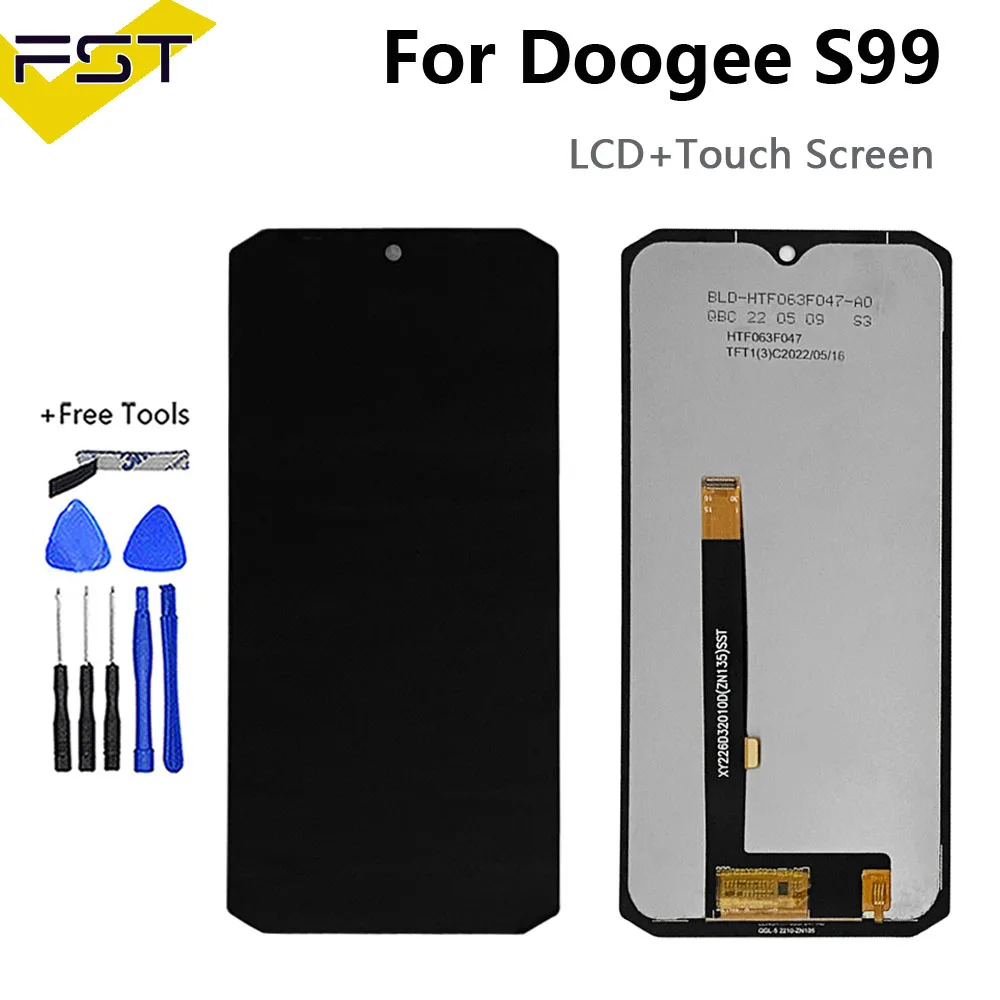 

Original 6.3" For DOOGEE S99 LCD Display + Touch Screen Assembly Replacement Tested Well For Doogee S99 Phone LCD Repair Parts