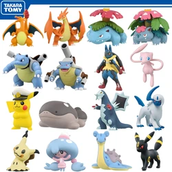 Original Takara Tomy Pokemon Mega Venusaur Blastoise Charizard Figure Toys Lapra Clodsire Pikachu Absol Baxcalibur Model Dolls