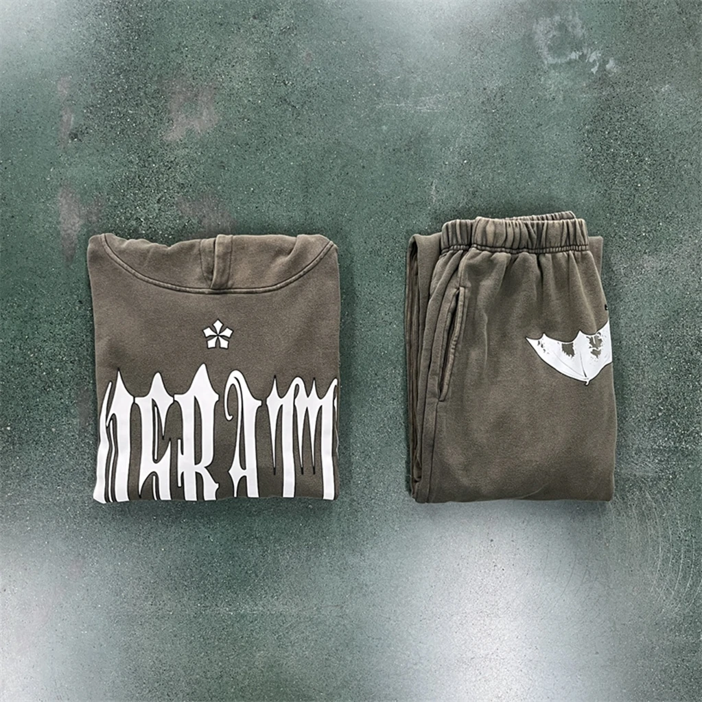 

Waed Hoodie Set Osbatt UKDRIPDRILL Hip Hop Rap Street Casual Long Sve ort Pants Youth Summer Comfortable Sportswear