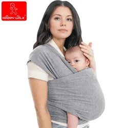 Baby Sling 0-36 Months Solid Color Stretchy Baby Wrap Carrier Newborn to Toddler Stretchy Cotton Travel Baby Wrap Carrier