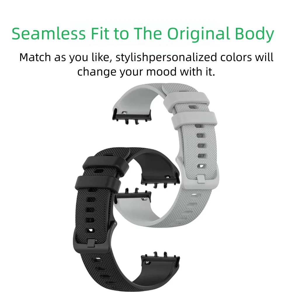 Samsung Galaxy Fit3用18mmループストラップ、小さな格子柄、肌に優しいシリコン製クイックリリーススポーツウォッチバンド、男女兼用