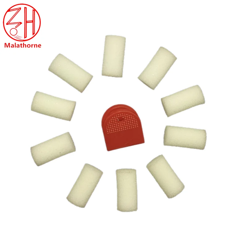 10/20/30/50Pcs Cylinder Shape Table Tennis Glue Sponge 3x1.5cm with Clip, Water Based Glue Applicator Kit for DIY Rackets