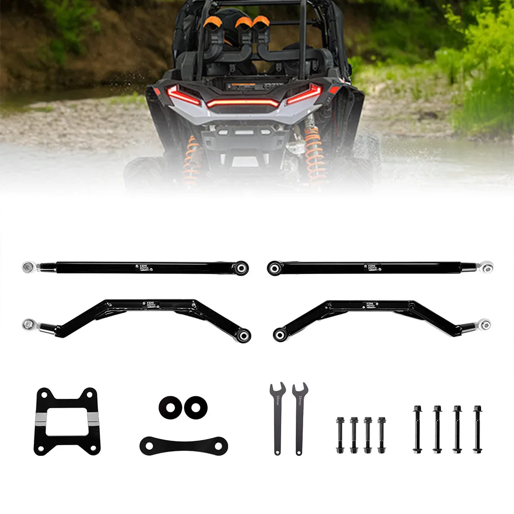 

UTV Rear Adjustable Radius Arms Rods with Reinforcement Rib Compatible with Polaris RZR XP 1000/ RZR XP 4 1000 2014-2023