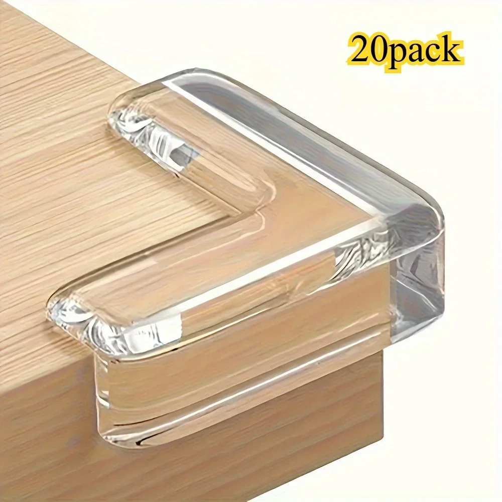 

20Pcs Clear Corner Protectors, Baby Safety Guards for Table Edges & Power Outlets.