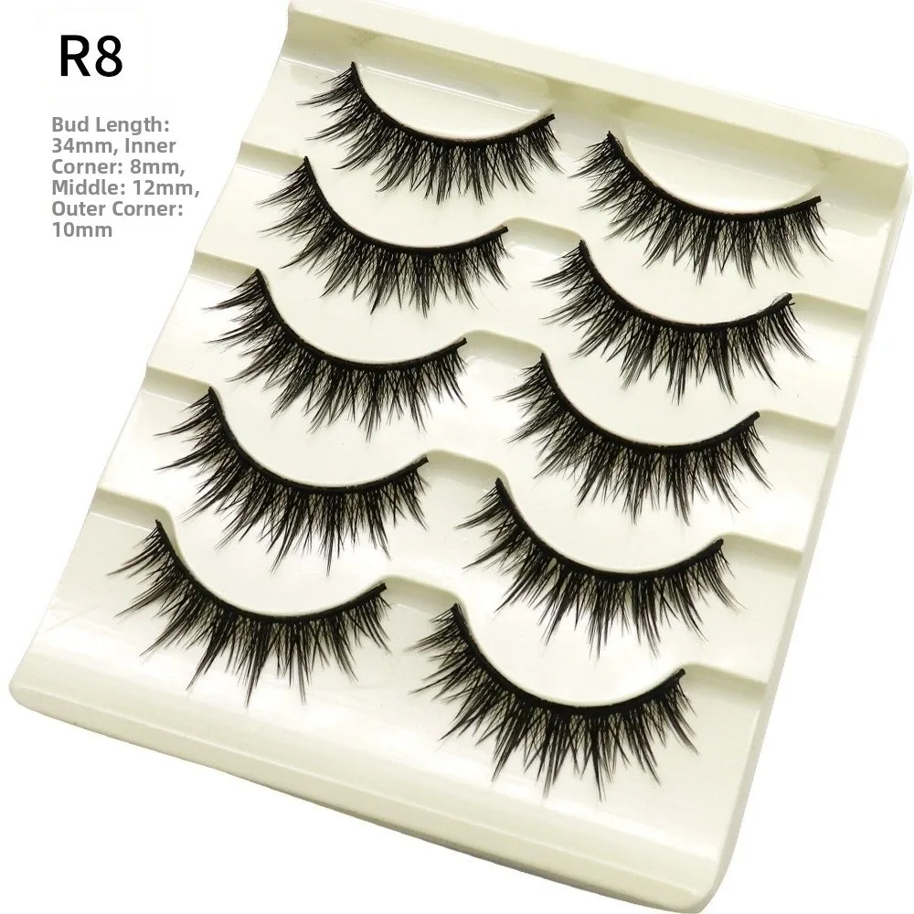 Black Little Devil False Eyelashes Curvature C Easy To Wear DIY Lashes Extension 7-12MM Lightweight Cosplay Comic Fake Eyelashes