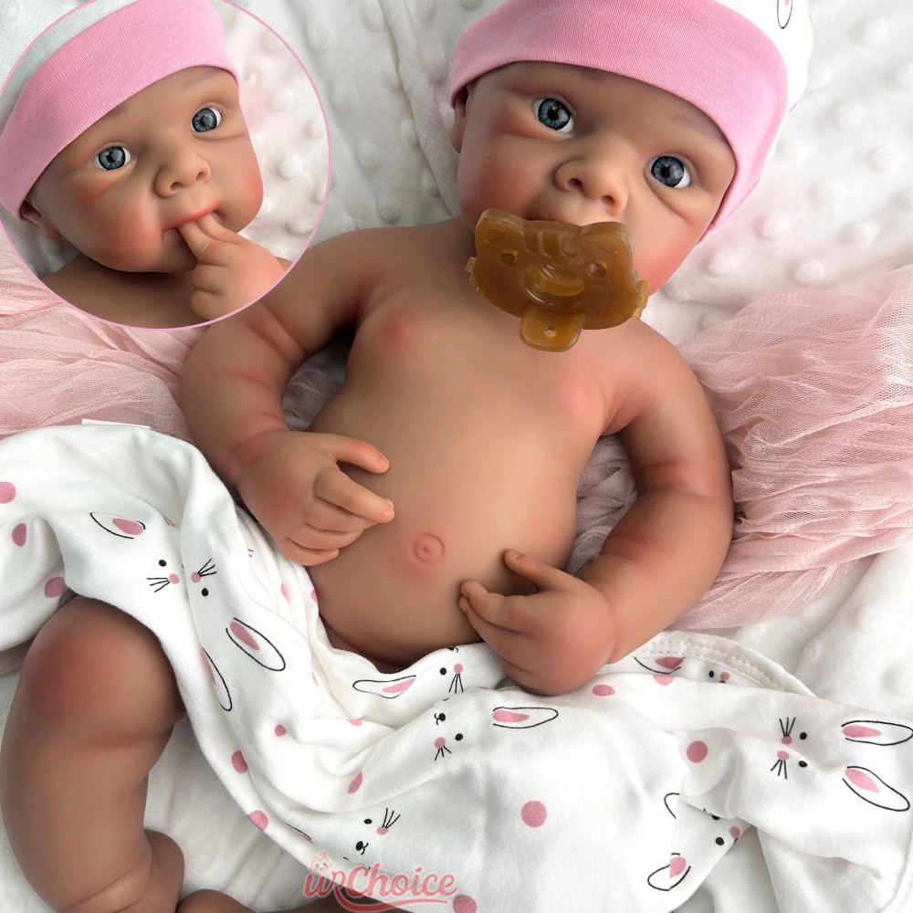 

19-дюймовая силиконовая кукла ручной работы Bettie Reborn для маленьких девочек, реалистичные детали, утяжеленная кукла с открытым ртом для коллекционеров-художника