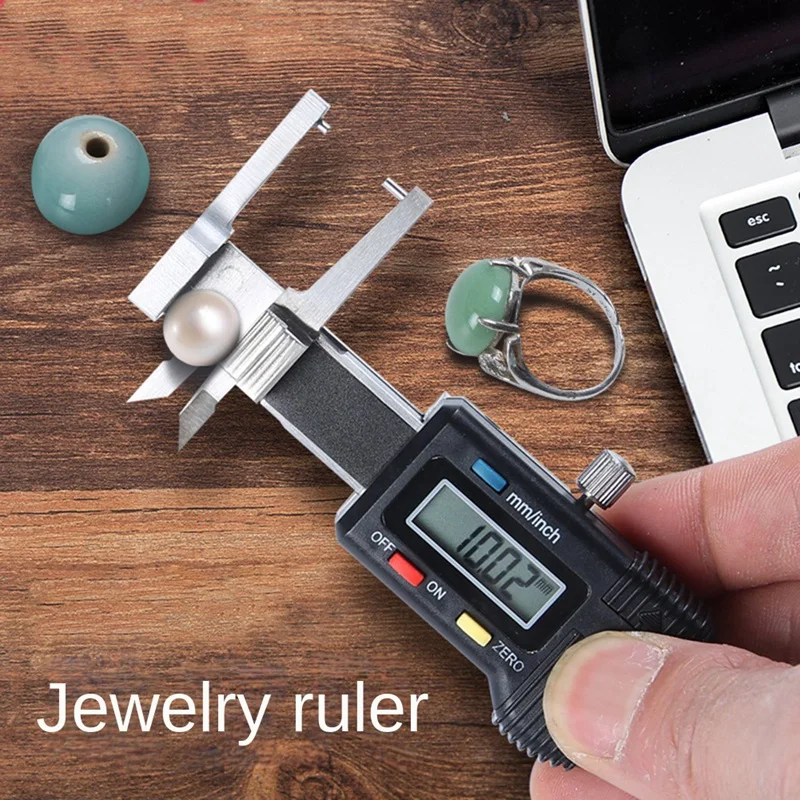 New-0-25Mm Jewelry Digital Caliper Gauge, Micro-Electronic Digital Display Triple Use Ruler Thickness Measuring Caliper