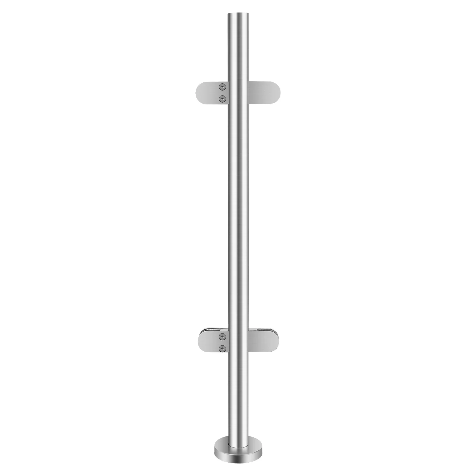 Middle Post Stainless Steel, Rubber Glass Railing Post,  Stairs Railing Post, Stainless Steel Glass Clamp Post