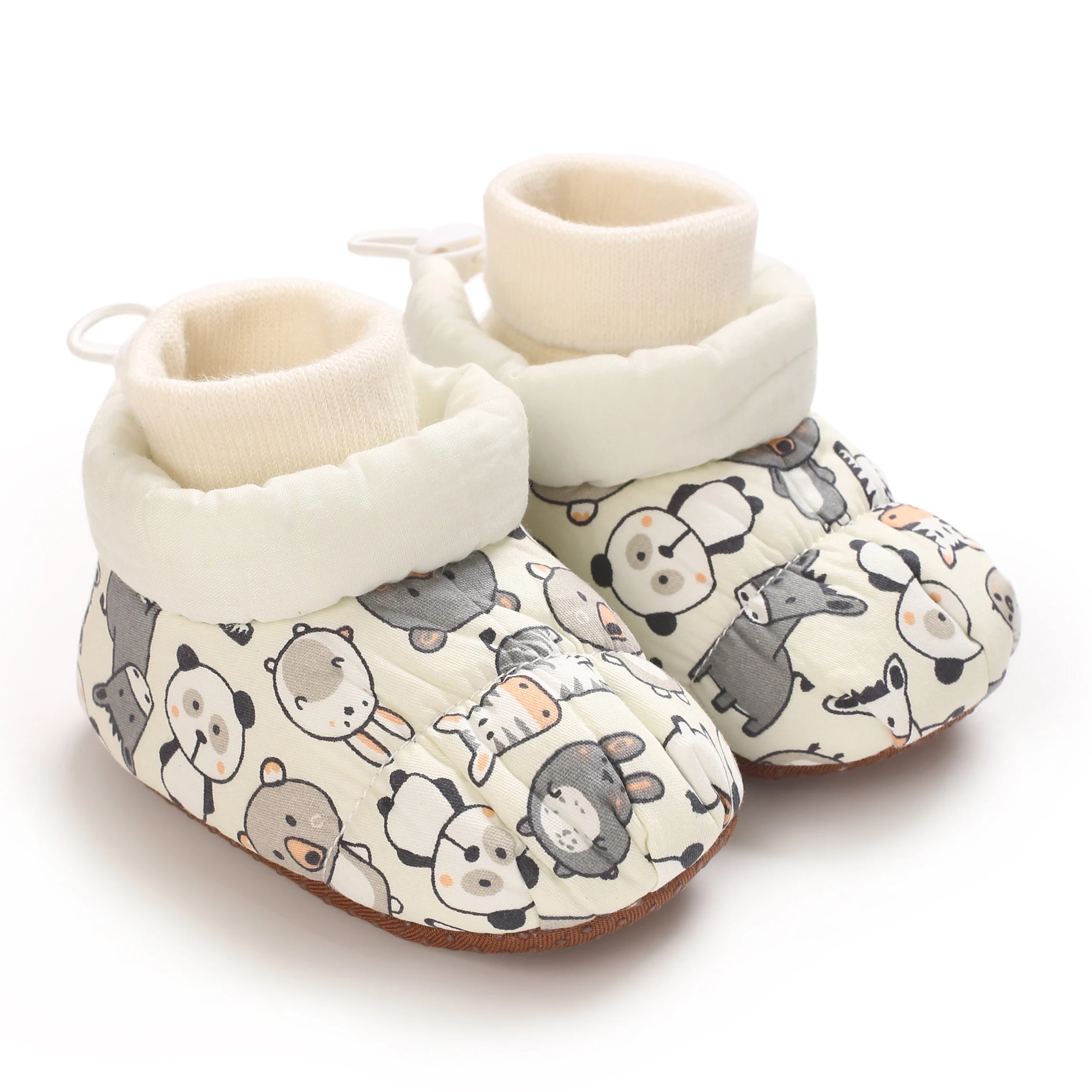 Cotton Socks Shoes Baby Cute Cartoon Pattern Soft Winter Shoes 0-18M Newborn Baby Socks Children's Floor Preschool Girls' First