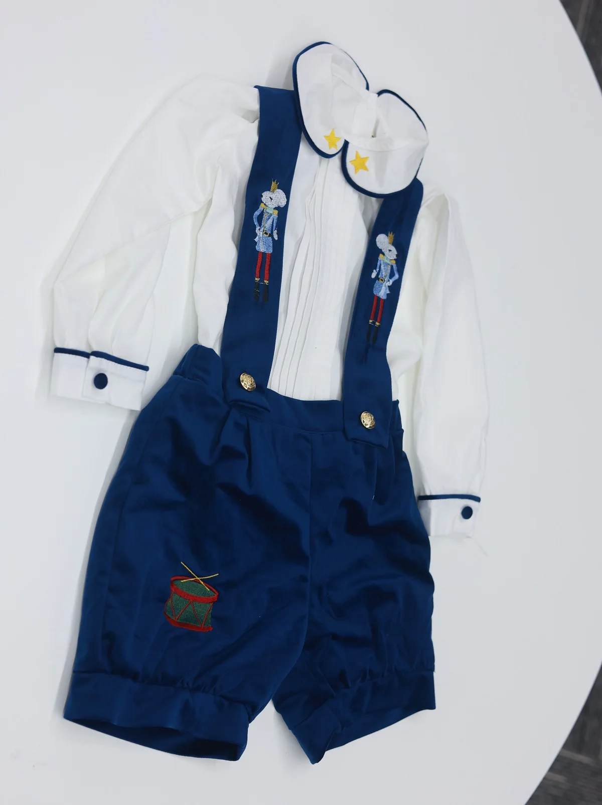 0-12Y 아기 소녀 블루 벨벳 다람쥐 자수 터키어 빈티지 스페인어 공주 드레스 소년 정장 크리스마스 이드 파티 C92