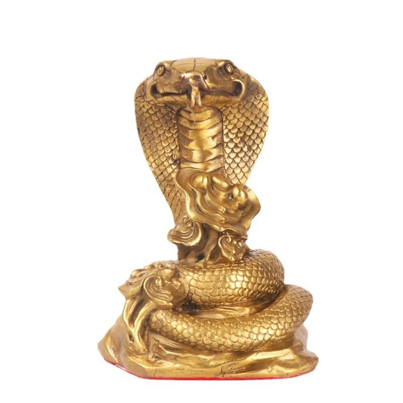 Zodiac Crafts Home Office Ornaments Copper Ruyi Snake