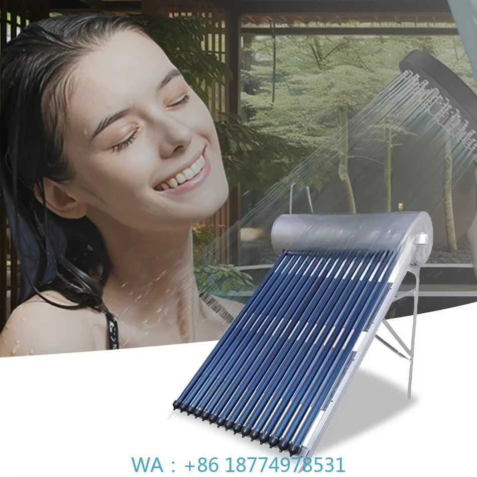 

Солнечный гейзер со стальным баком для жилых зданий Гибридный солнечный водонагреватель, нержавеющая сталь