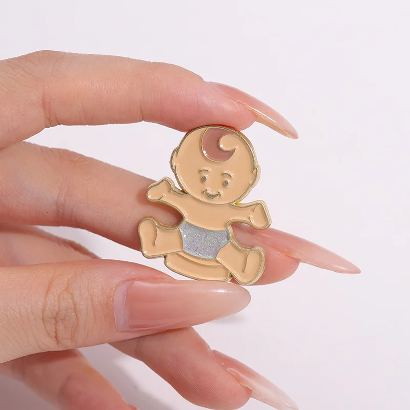 Cute Baby Polly Pocket Babies hard Enamel Pins Custom Funny Cartoon Children Metal Brooches Lapel Badge Fashion Jewelry Gifts