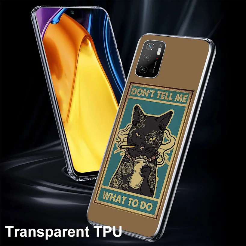 Funny Cat Poster Daily Life Phone Case For Xiaomi Poco X6 X5 X4 X3 Nfc F6 F5 Pro F4 Gt F3 F2 F1 M5S M4 M3 Personalized Print Cov