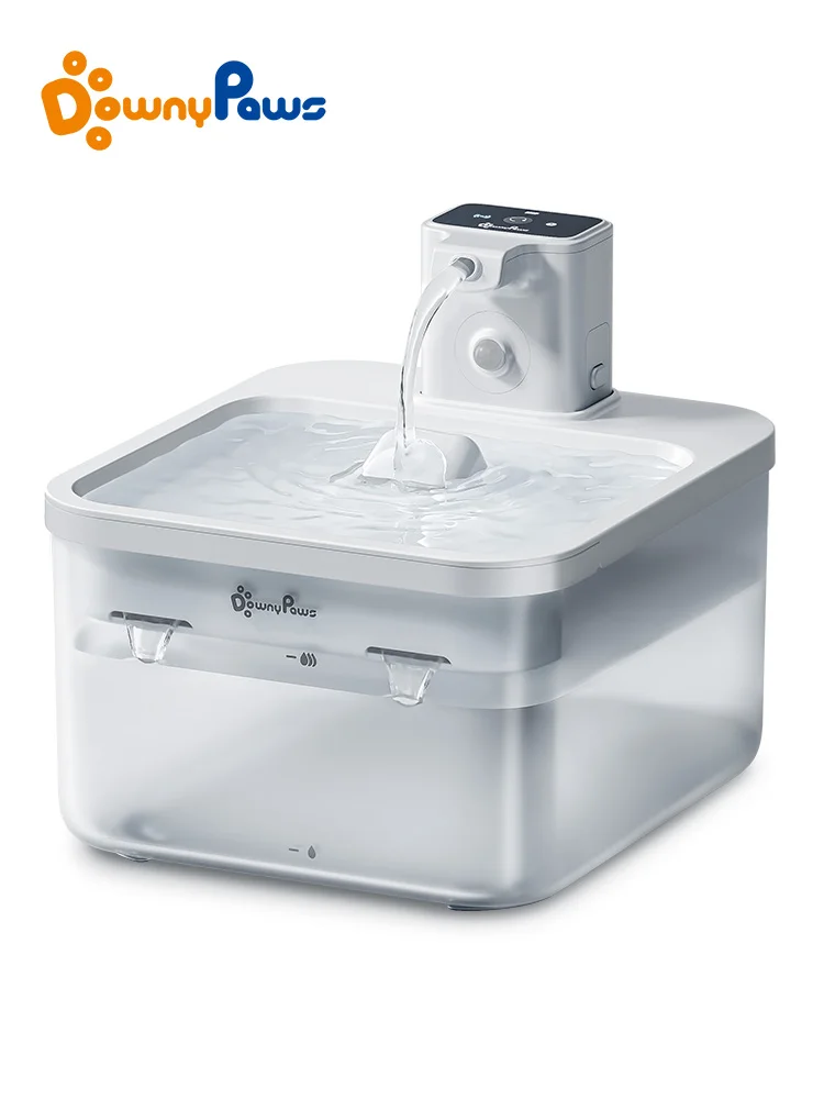 

DownyPaws 2.5L Wireless Cat Water Fountain Battery Operated Automatic Pet Water Fountain with Motion Sensor Dog Water Dispenser
