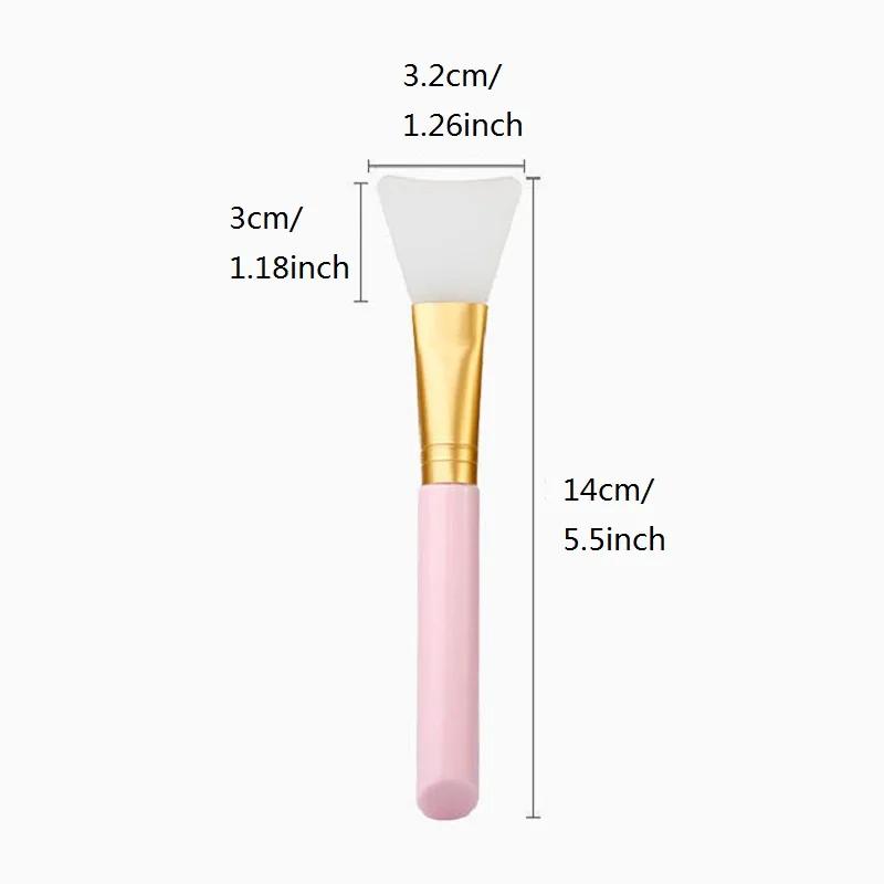 3 Stuks Gezichts Make-Up Borstels Cosmetische Tools Diy Siliconen Gezichtsmasker Borstel Applicator Voor Gezicht Modder, Klei Masker, Modellering Masker Bb Cc