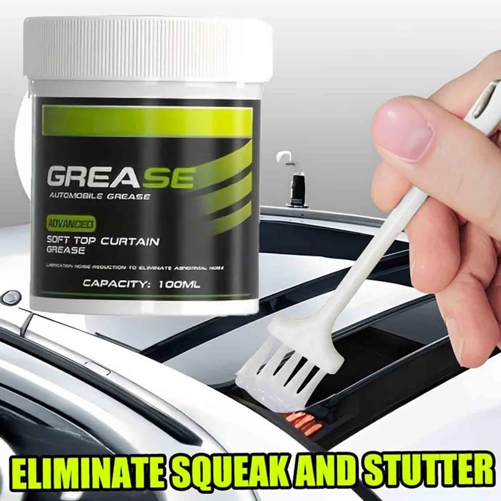 100ml Hinge Grease Car Hinge Brake Lubricant Vehicle Track Lubricant for Automotive Brake Door Bearing Trailer Garage Sunroof