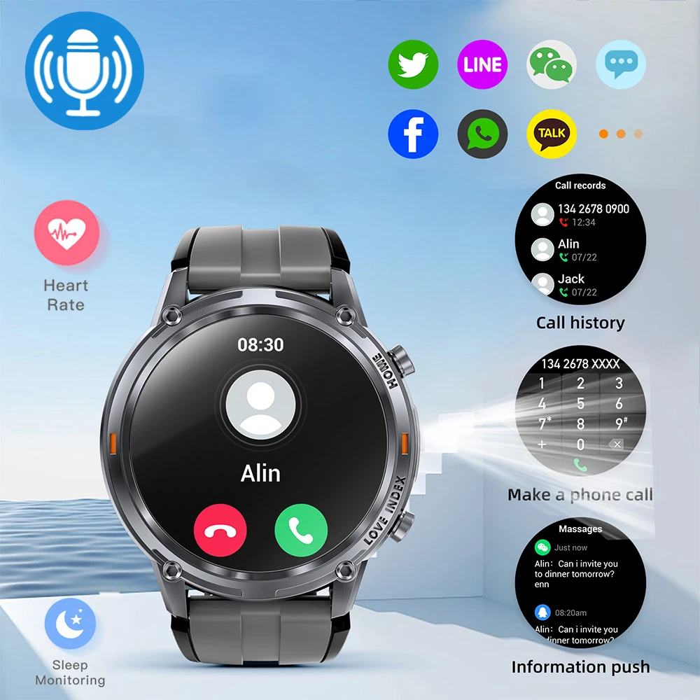 

Новые мужские часы GEJIAN с Bluetooth-соединением 5,2 и 1,53-дюймовым TFT HD-экраном с разрешением 360*360, мужские умные мужские часы для занятий спортом на открытом воздухе