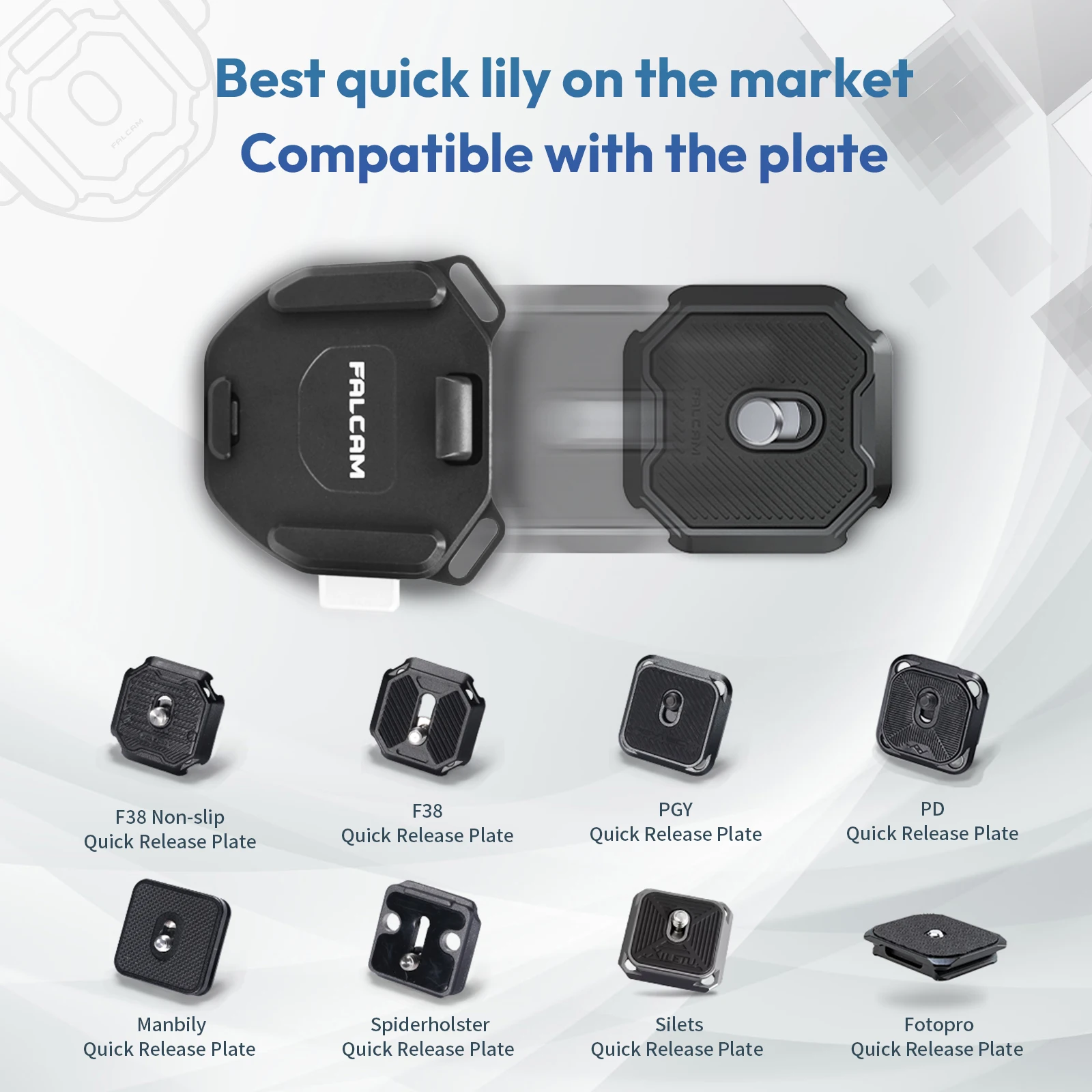 Falcam f38 v2 alça de ombro universal placa liberação rápida arca suíço para câmera dslr tripé slider montagem adaptador braçadeira da câmera