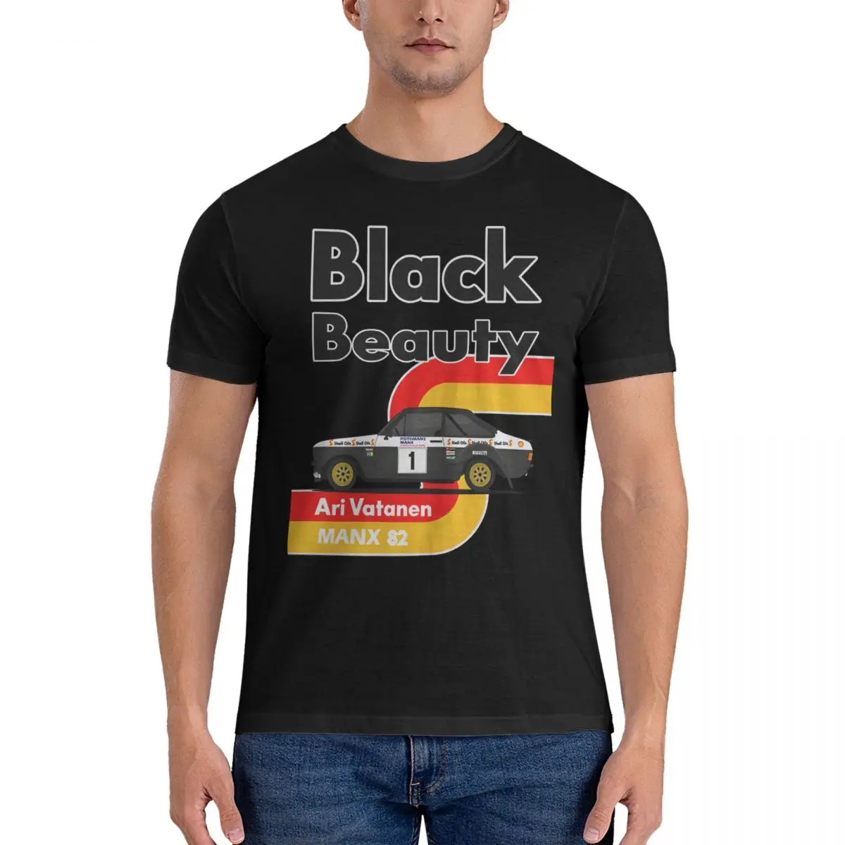 Ari Vatanen Black Beauty Escort MK2 T Shirt WRC Pure Cotton Clothing Leisure Short Sleeve Round Neck Tee Shirt Gift Idea T-Shirt