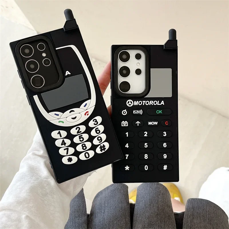 Чехол с кнопкой в стиле ретро для Samsung Galaxy S23 S23 + S23Ultra S24 S24Plus S24Ultra, защитный чехол