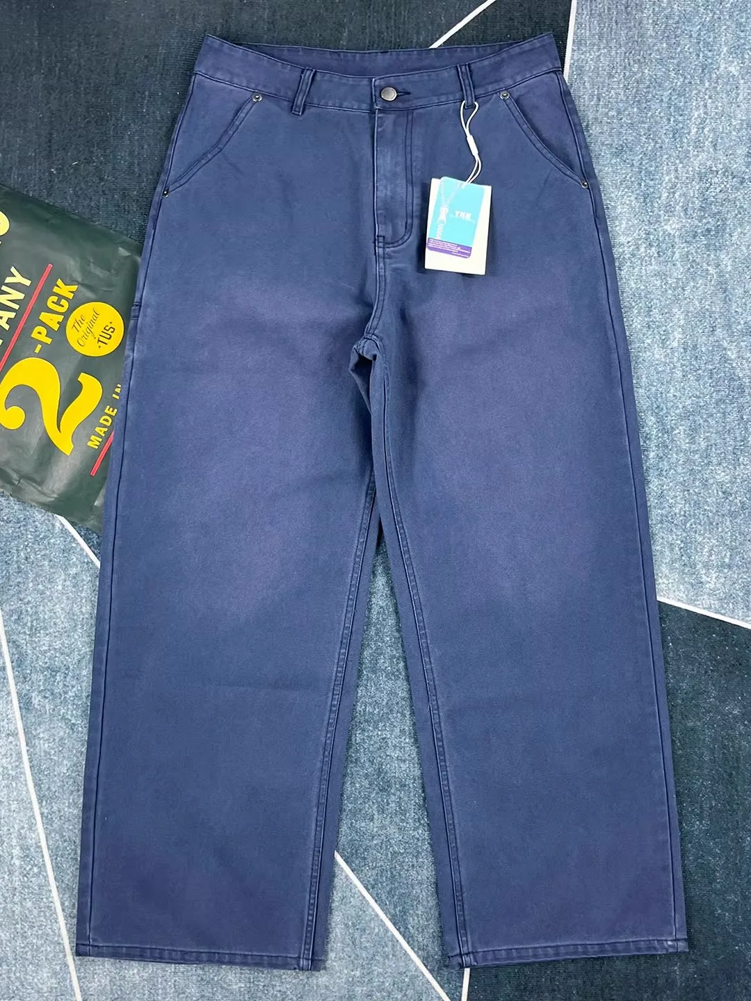 

Heavyweight Thickened Pure Cotton Workwear Casual Pants Men's Loose Straight Leg Long Trousers for Commuting
