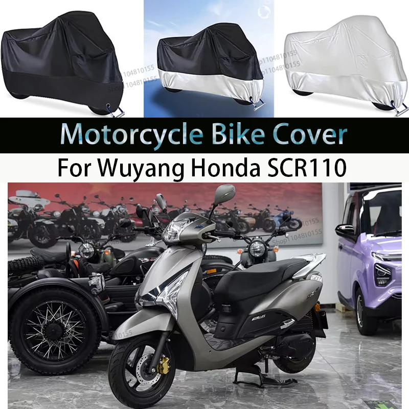 

For Honda SCR-110 Motorcycle Cover Moto Rain Cover Waterproof Dustproof UV Cover Coat Indoor Outdoor Motorbike Scooter Cover