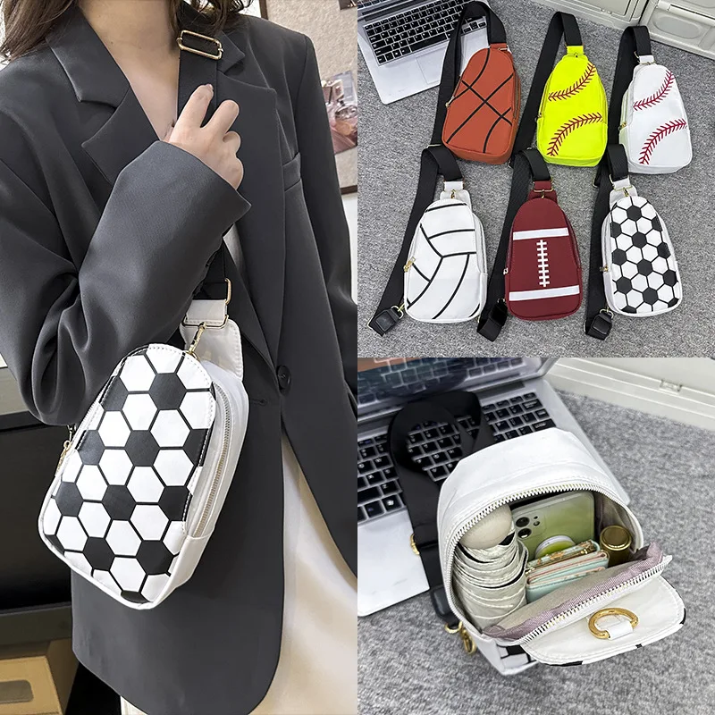

2025 New Baseball Crossbody Bag Women Amazon Hot Sale European Vintage Versatile Chest Fashion Purse