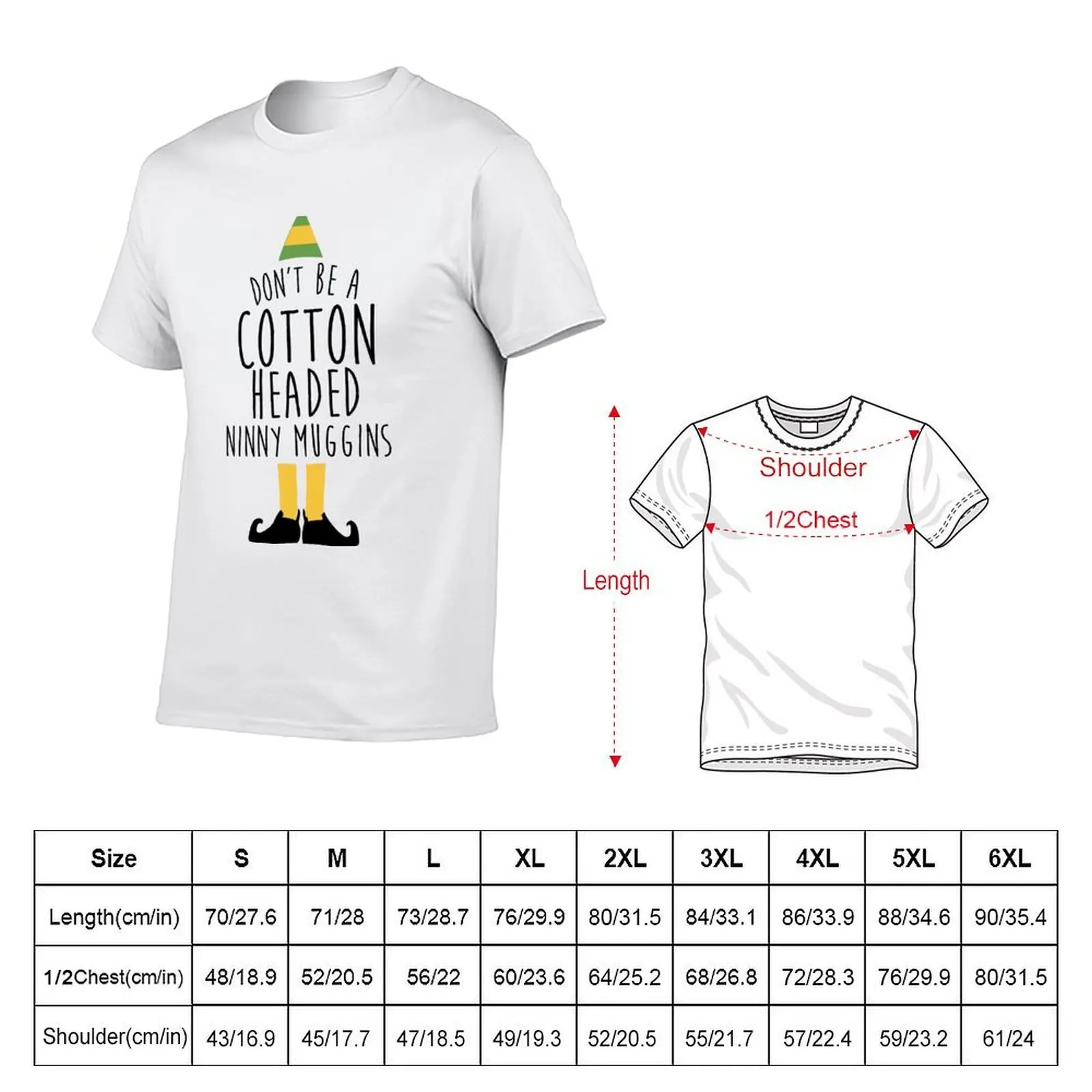 Elf - Cotton Headed Ninny Muggins T-Shirt Holiday Party Tee Shirt