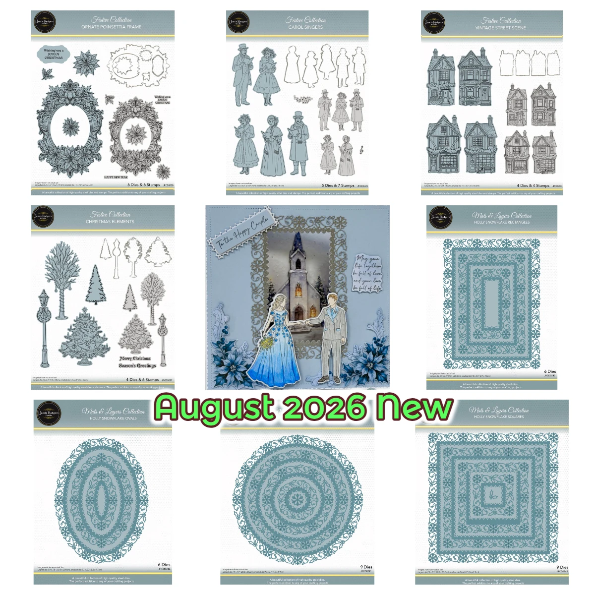 August 2026 New Holly Snowflake Circles Die Set Metal Cutting DiesStamp for DIY Greet Card Handmade Scrapbook Emboss Decoration