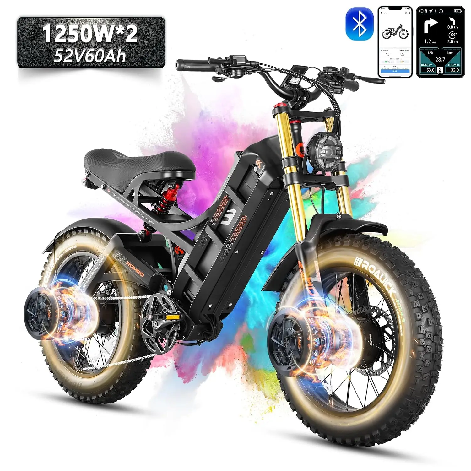 750W 48V 60AH Long Range Electric Bicycle for Adult Urban Commuting 26 Inch, Customized
