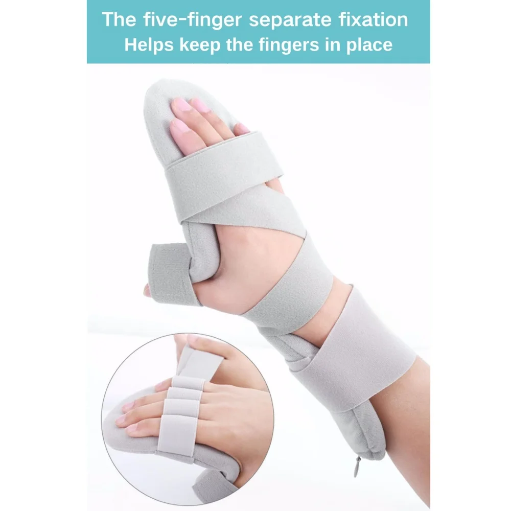 Stroke Hand Brace Support Adjustable Finger Night Hand Splint Support Orthopedic Wrist Rest Arthritis Tendonitis Rehabilitation