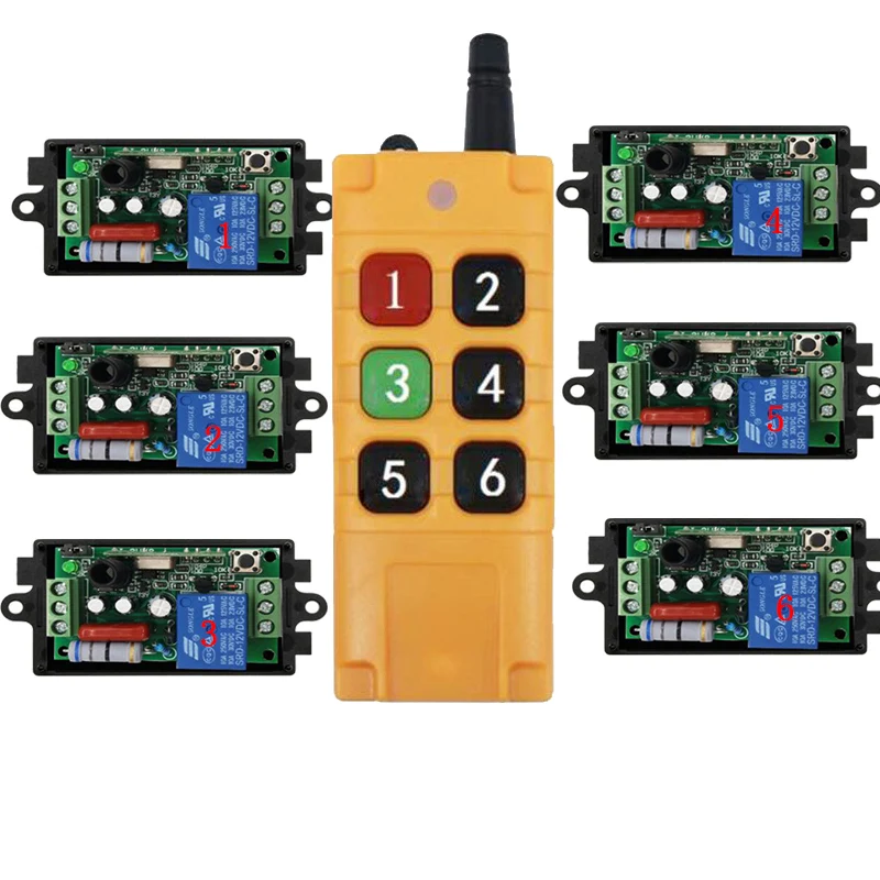 

2000m AC 220 V 1CH 1 CH 10A Wireless Remote Control LED Light Switch Relay Output Radio RF Transmitter And 315/433 MHz Receiver